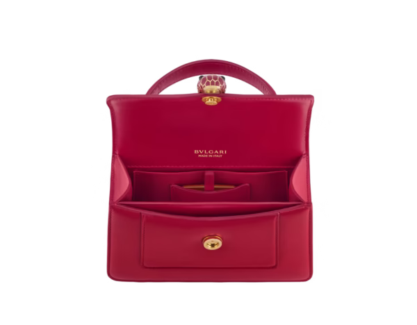 Bvlgari Serpenti Forever Mini Top Handle Bag – Royal Ruby Calf Leather - Image 3