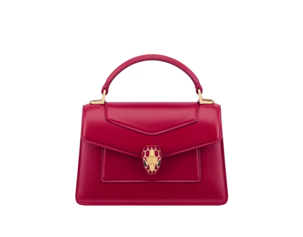 Bvlgari Serpenti Forever Mini Top Handle Bag – Royal Ruby Calf Leather