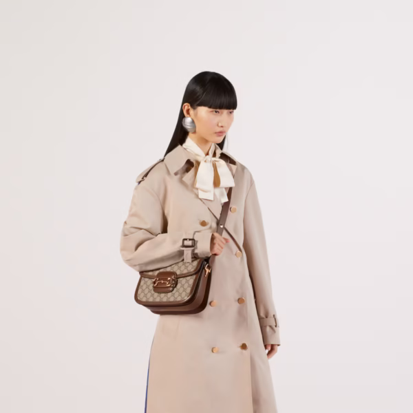 Gucci Horsebit 1955 Shoulder Bag – GG Supreme Canvas - Image 3