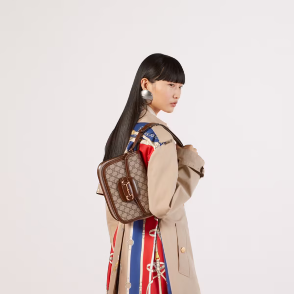 Gucci Horsebit 1955 Shoulder Bag – GG Supreme Canvas - Image 4