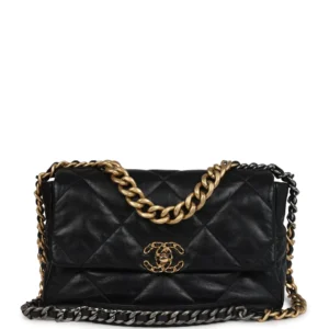 Chanel 19 Large Flap Bag – Shiny Lambskin (Black & Mixed Hardware)