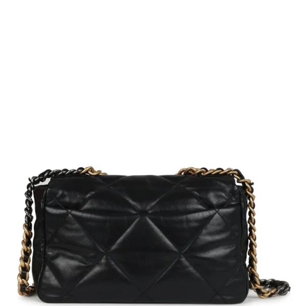 Chanel 19 Large Flap Bag – Shiny Lambskin (Black & Mixed Hardware) - Image 5