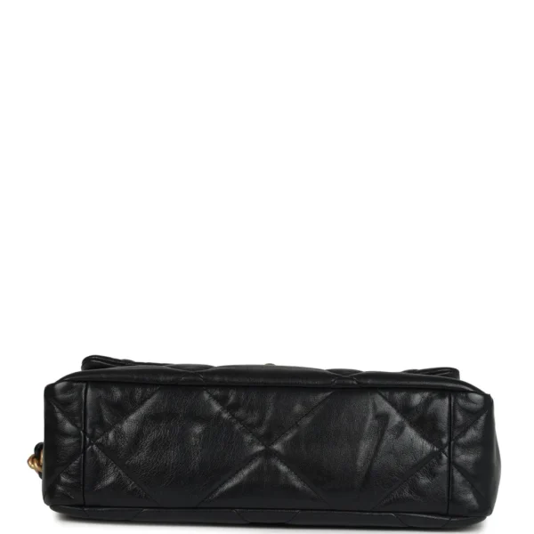 Chanel 19 Large Flap Bag – Shiny Lambskin (Black & Mixed Hardware) - Image 4