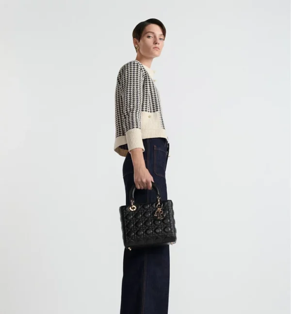 Dior Lady Dior – Medium, Black Cannage Lambskin - Image 2