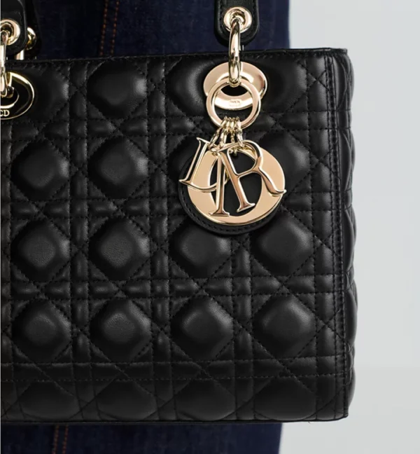 Dior Lady Dior – Medium, Black Cannage Lambskin - Image 3