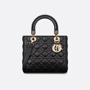 Dior Lady Dior – Medium, Black Cannage Lambskin