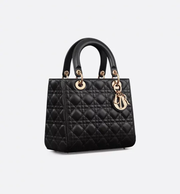 Dior Lady Dior – Medium, Black Cannage Lambskin - Image 4