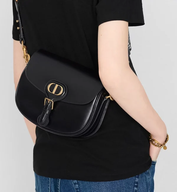 Dior Bobby Bag – Black Box Calfskin - Image 6