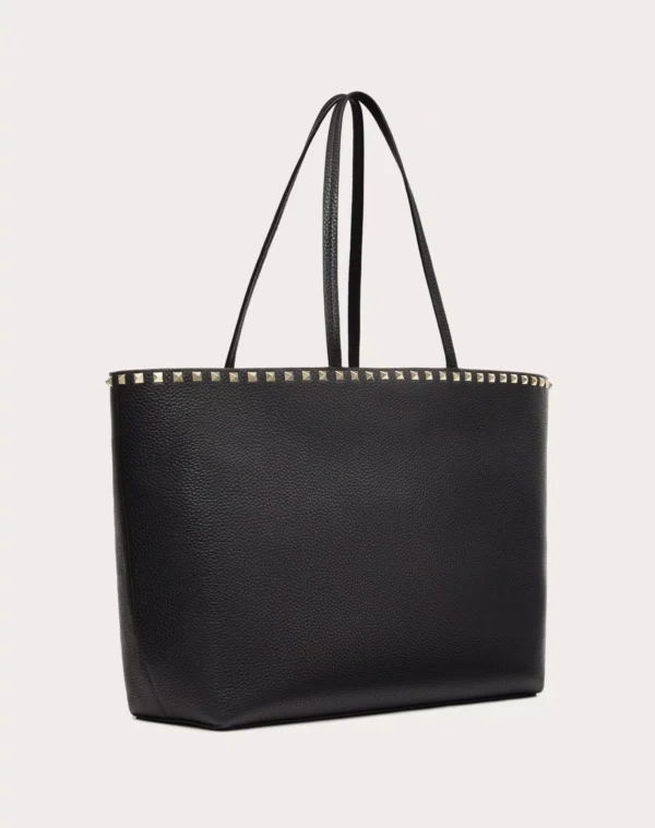 Valentino Garavani Rockstud Grainy Calfskin Tote Bag - Image 7