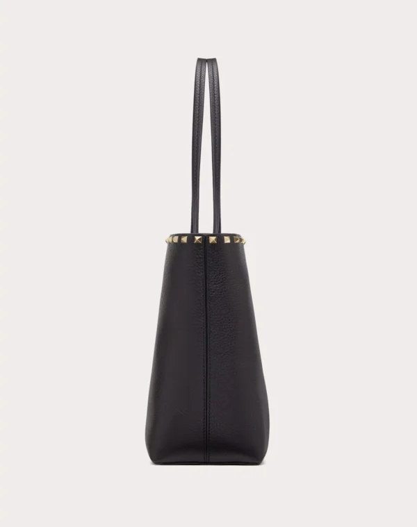 Valentino Garavani Rockstud Grainy Calfskin Tote Bag - Image 6