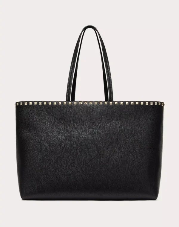 Valentino Garavani Rockstud Grainy Calfskin Tote Bag - Image 2