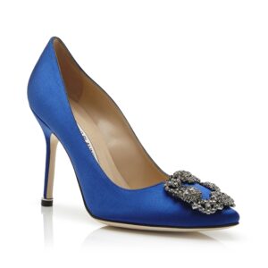 Manolo Blahnik Hangisi 90 Satin Pumps – Royal Blue